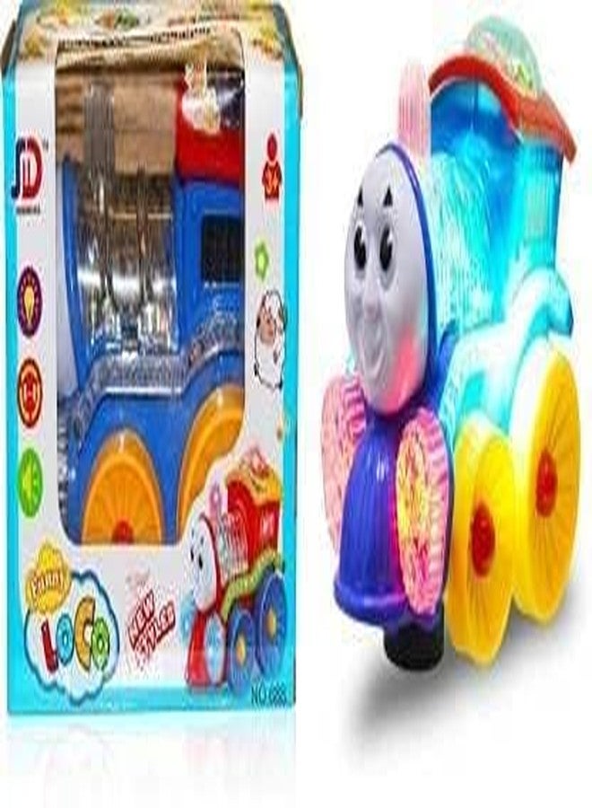 Manos Toy Train Set with Lights and Sounds, Multicolour Toy for Kids loco Train Toy Pack of 1 - Image 1